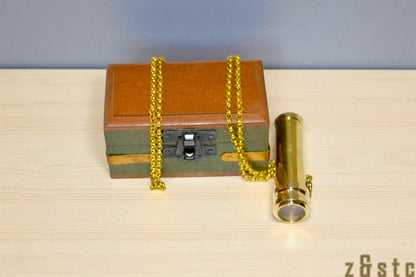 Solid Brass Kaleidoscope – Vintage Look with Elegant Wood Box