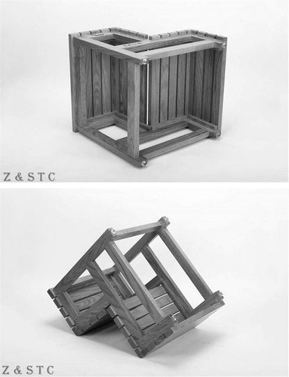 Wooden 2-Step Stool – Premium Teak Wood Step Ladder for Home.
