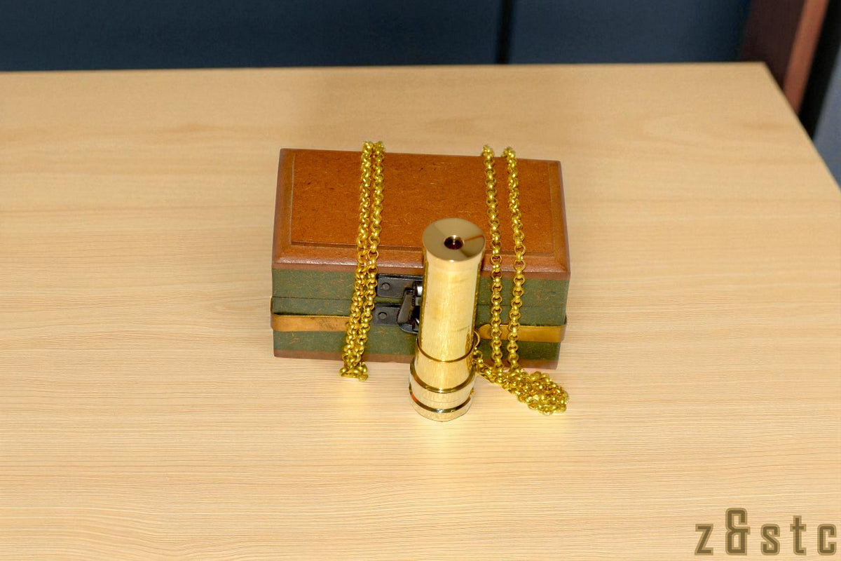 Solid Brass Kaleidoscope – Vintage Look with Elegant Wood Box