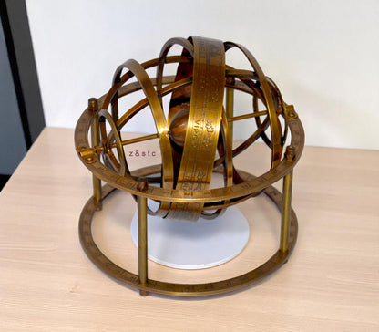 Handcrafted Brass Armillary Sphere Nautical Celestial Desk Decor