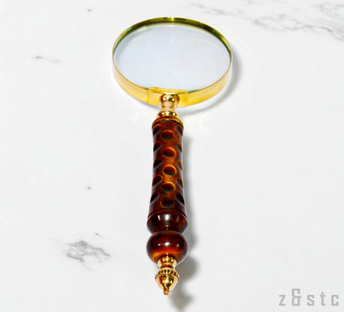 Vintage Style Handheld Brass Magnifying Glass – Reading Loupe Tool