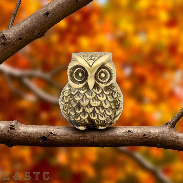 Handcrafted Brass Owl Figurine – Symbol of Wisdom for Home or Office Decor