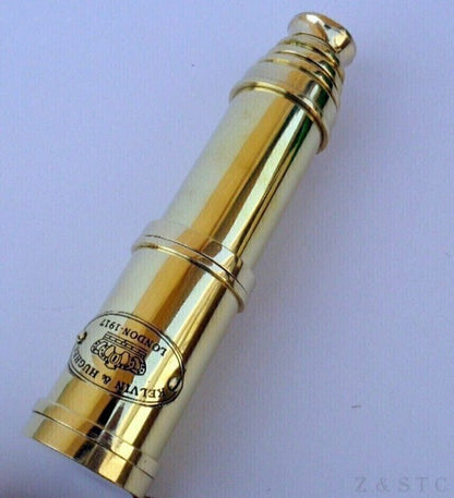 Antique Style Brass Telescope Pirate Nautical Spyglass with Leather Case