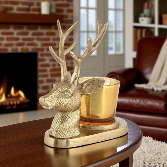 Antler Design Candle Holder – Deer Tealight Stand for Living Room Decoration