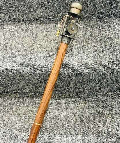 Handmade Antique Brass Walking Stick with  with Nautical Steam Engine Handle