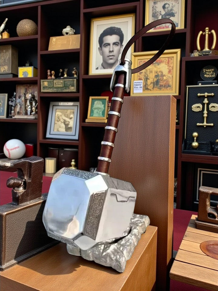 Silver Mjolnir Thor Hammer – 1/1 Scale Metal Replica | MCU Avengers Cosplay Prop