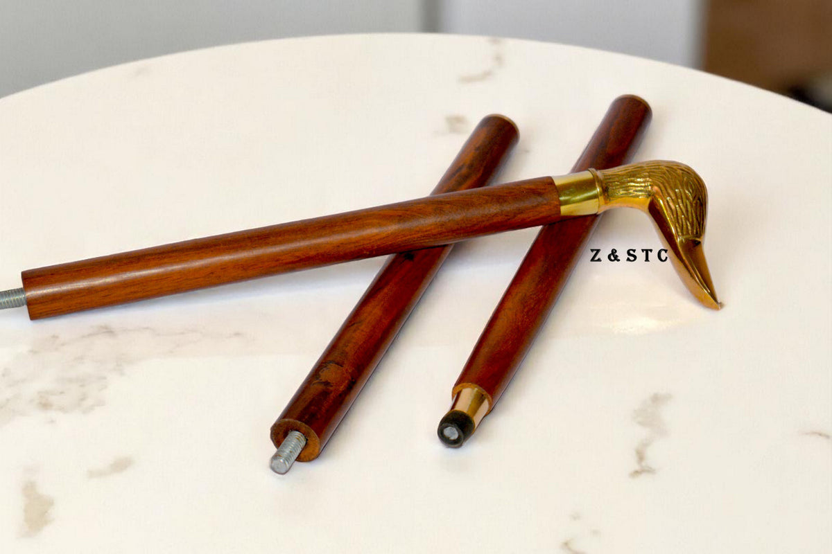 Handcrafted Wooden Walking Stick Vintage Style Cane for Men & Women