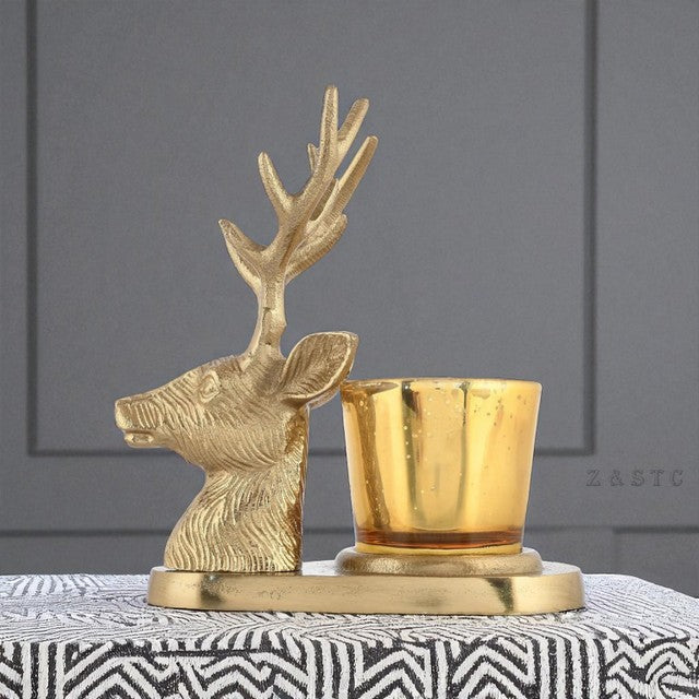 Antler Design Candle Holder – Deer Tealight Stand for Living Room Decoration
