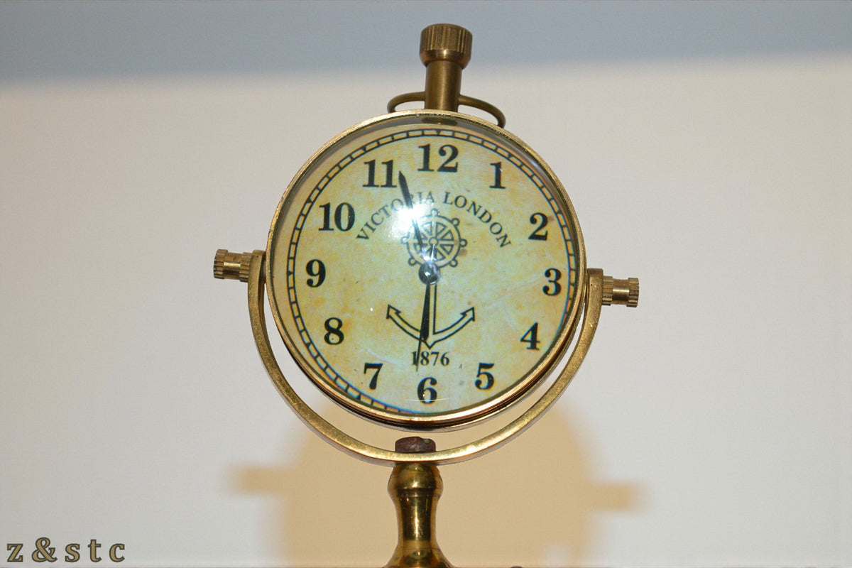 Nautical Marine Tabletop Brass Desk Clock best for showcase