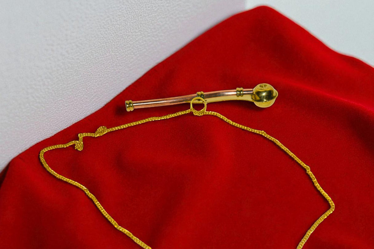 Vintage Brass Maritime Whistle – Nautical Style Antique Reproduction Collectible