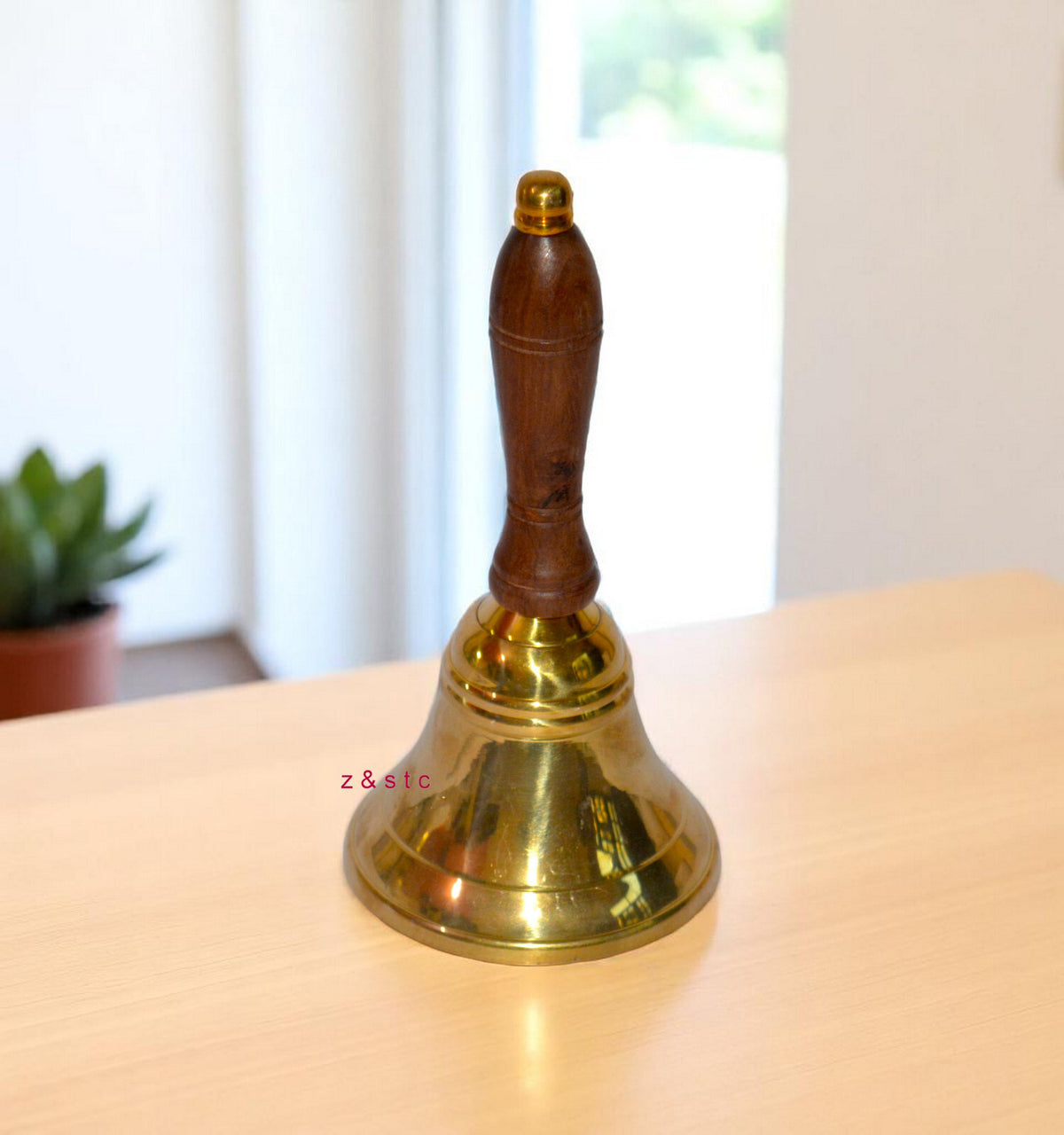 Vintage Brass Handheld Bell Antique Style Service or Call Bell