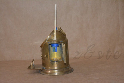 Vintage Shiny Brass Nautical Ship Clock with Built-in Pencil Sharpener Maritime