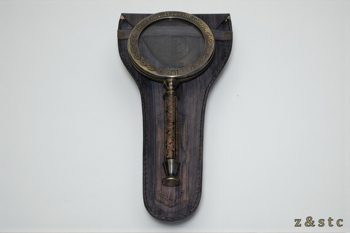 Antique-Style Brass Magnifying Glass by Henry Hughes – Nautical Replica