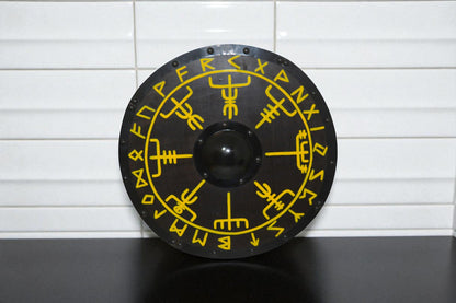 Viking Warrior Shield – Compass Emblem Historical Cosplay Prop