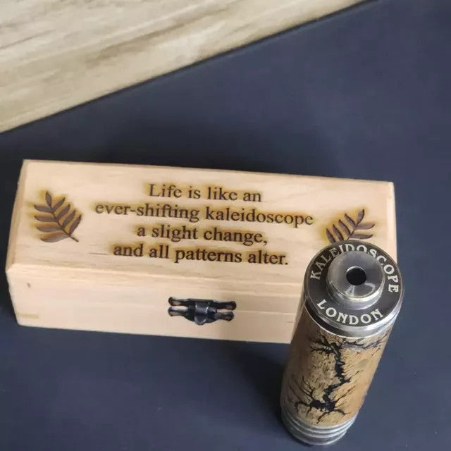 Personalized Brass Kaleidoscope Vintage Style with Wooden Case Handmade Gift Dec