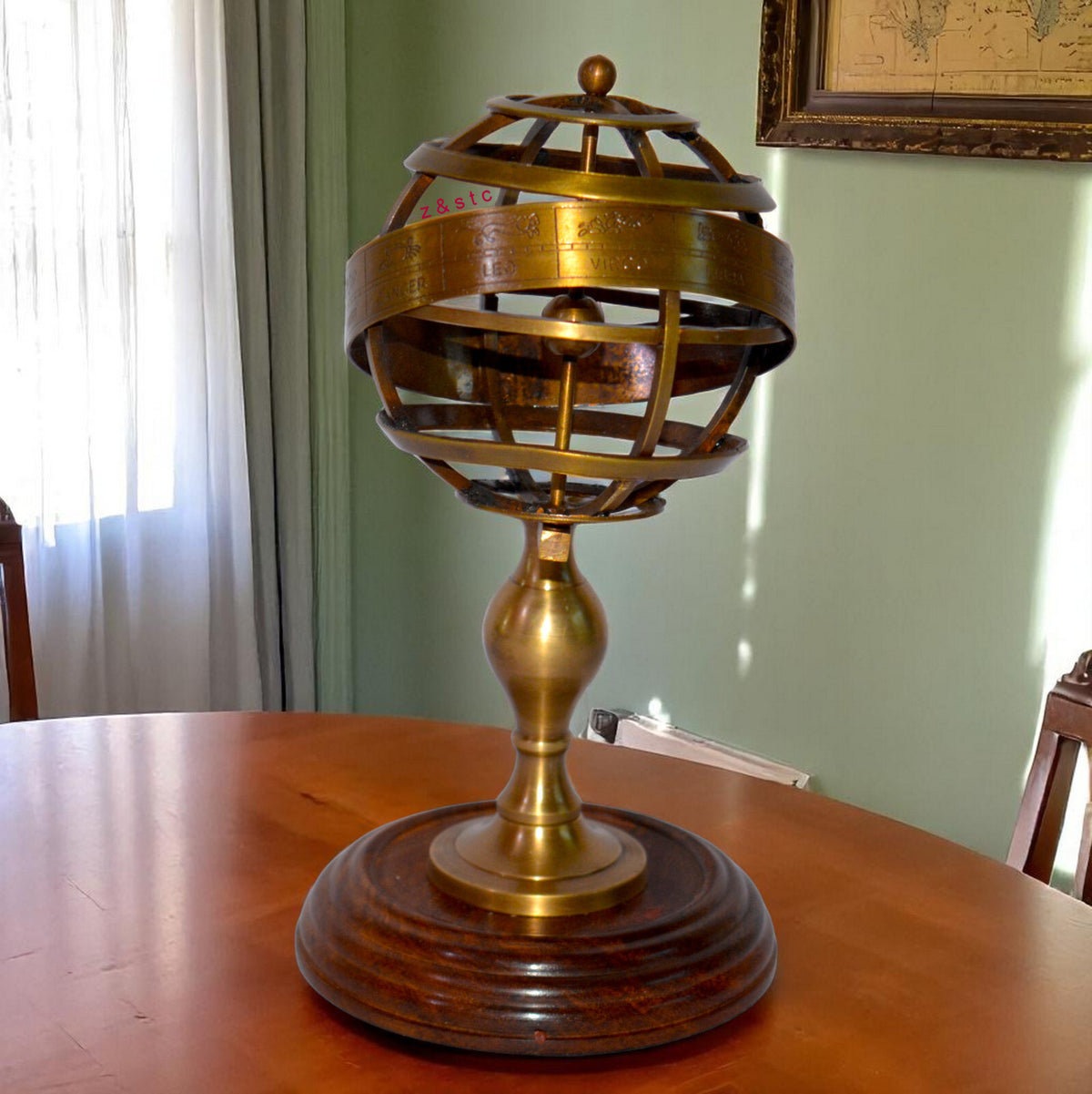 Decorative Brass Armillary  Nautical Celestial Sphere for Desk or Shelf