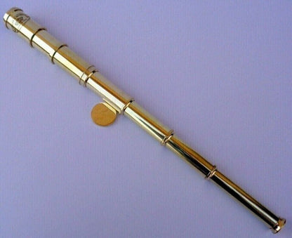 Antique Style Brass Telescope Pirate Nautical Spyglass with Leather Case
