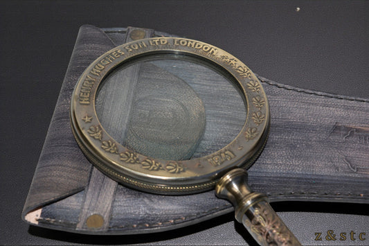 Antique-Style Brass Magnifying Glass by Henry Hughes – Nautical Replica