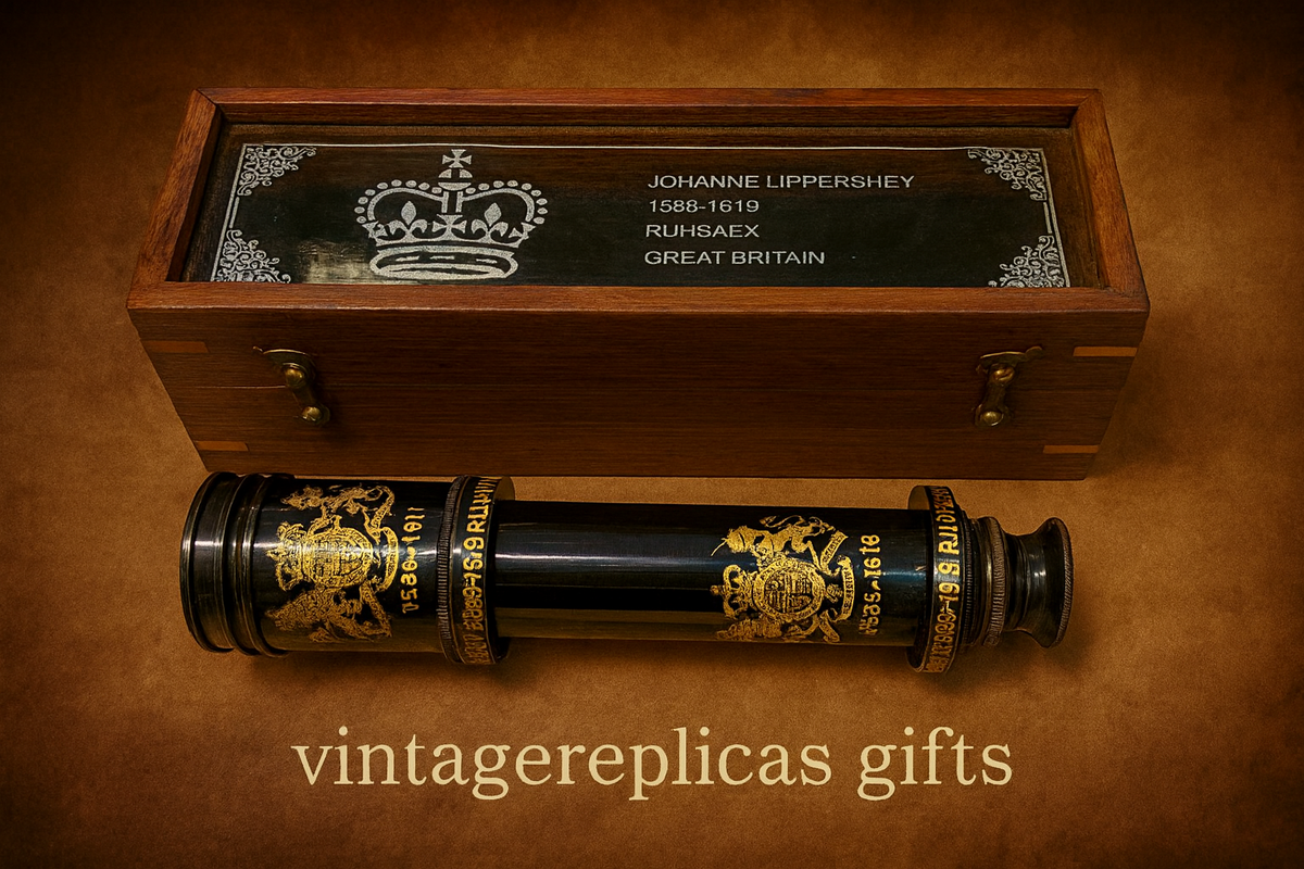 Handcrafted Brass Telescope Antique Black Finish  16 Inch Maritime Display Piece