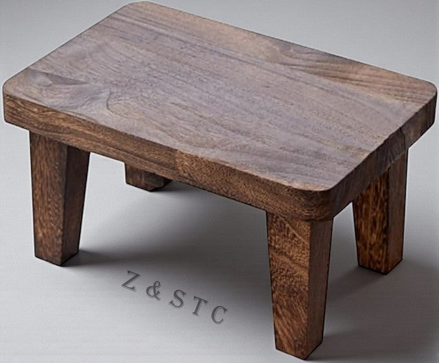 Multi-Purpose Wooden Step Stool – Safe, Durable & Compact | Non-Slip Rubber Feet