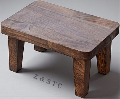 Multi-Purpose Wooden Step Stool – Safe, Durable & Compact | Non-Slip Rubber Feet