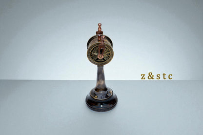 Antique Brass 7-Inch Ship Telegraph Maritime Themed Nautical Display