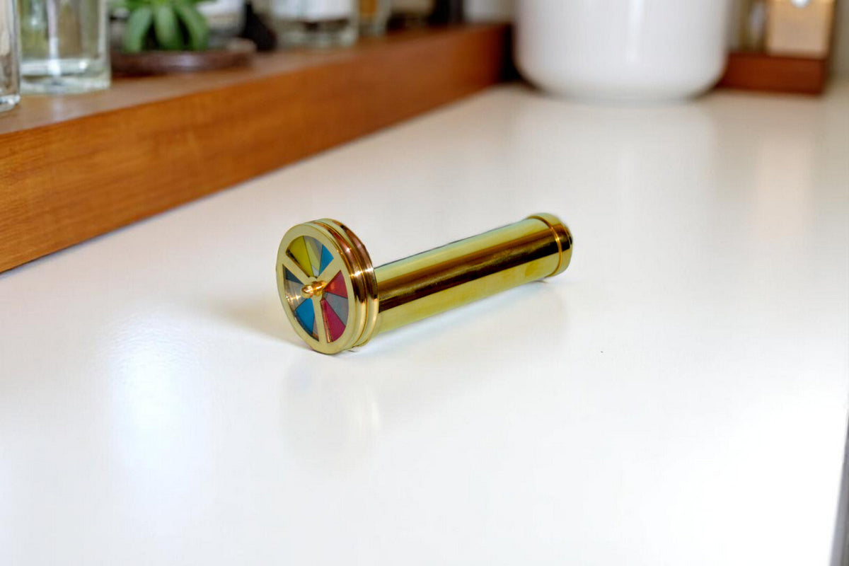 Solid brass kaleidoscope – antique style decor,best for gifts