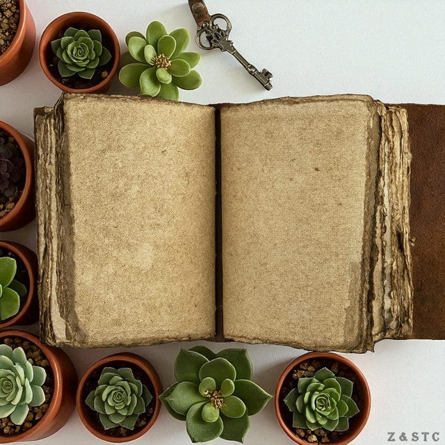 Handcrafted Vintage Leather Writing Notebook 6 Embossed Cover & Deckle Edge Page
