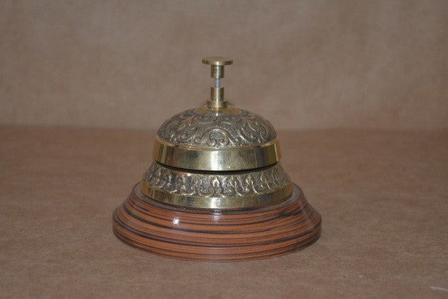 Victorian Style Service Desk Bell Ornate Solid Brass Hotel Counter Desk Bell