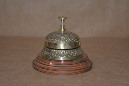 Victorian Style Service Desk Bell Ornate Solid Brass Hotel Counter Desk Bell