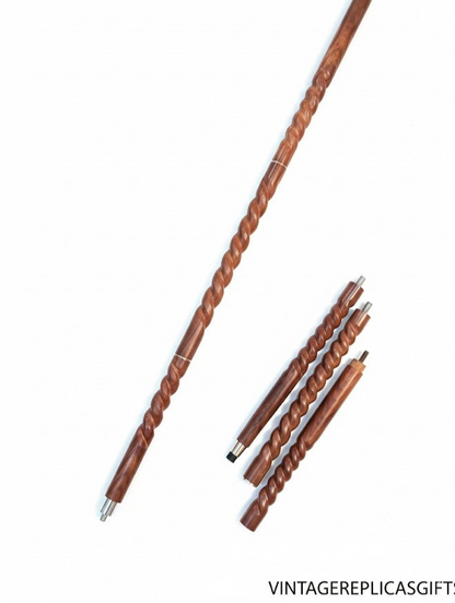 Walking Stick SILVER Dragon Head Handle Wooden Cane Stick Gifts