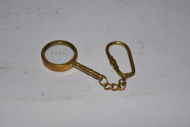 Set of 25 Handcrafted Brass Magnifying Glass Keychains – Collectible & Gift Item