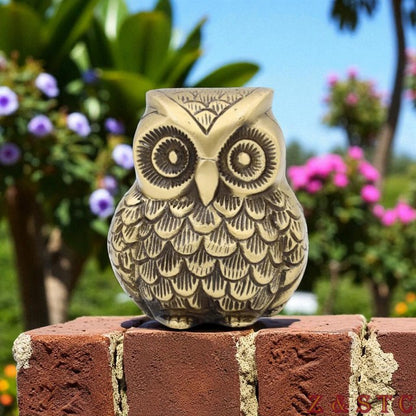 Handcrafted Brass Owl Figurine – Symbol of Wisdom for Home or Office Decor