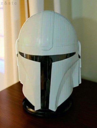 Medieval Steel Armor Mandalorian Helmet Full White Finish Cosplay & Collectible