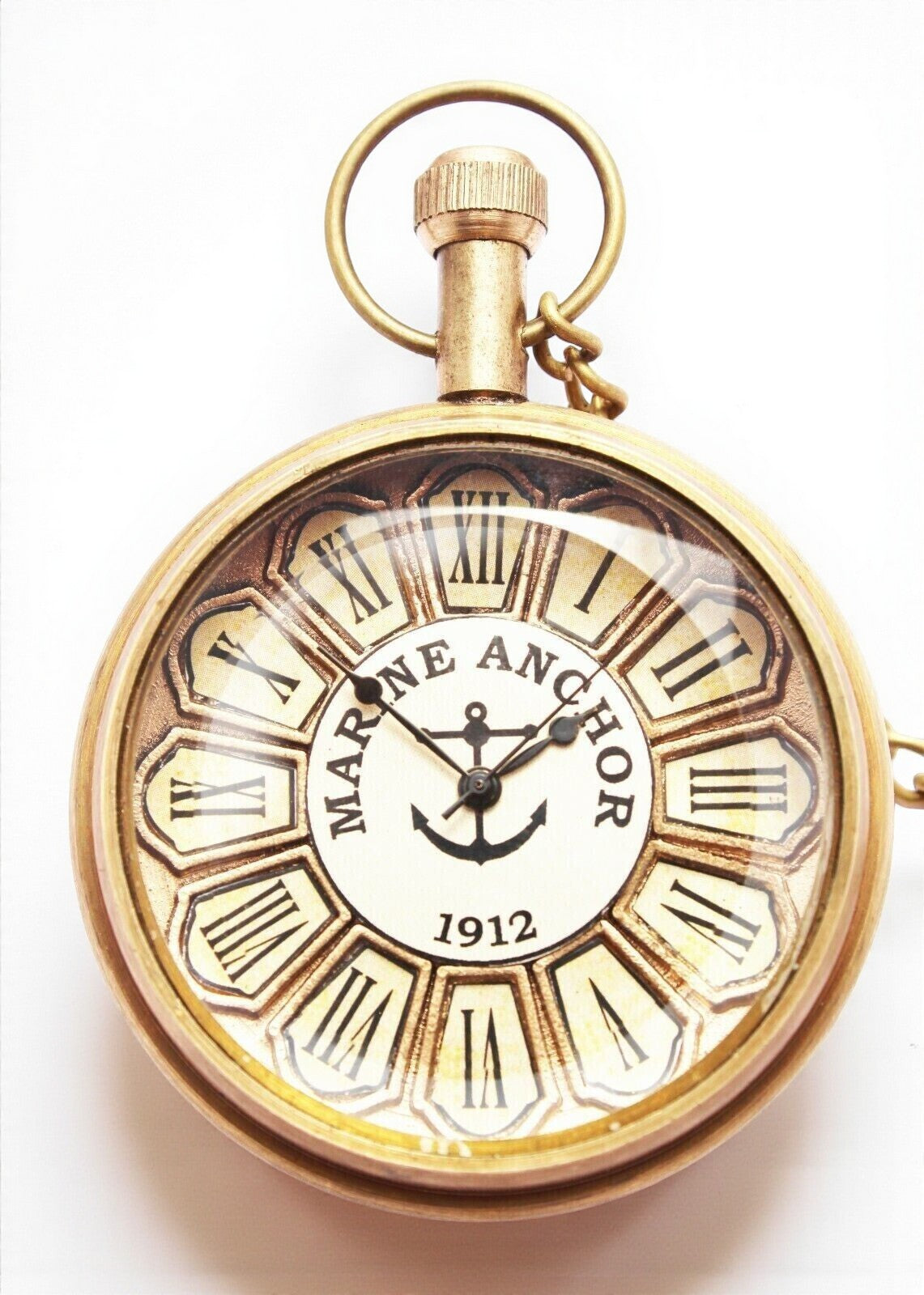 Antique Brass Pocket Watch 2" | Nautical Vintage American Elgin Look Collectible