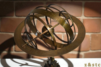 Antique Style Armillary on Wooden Tripod – Nautical & Astronomical Decor