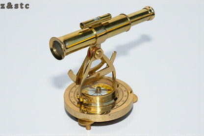Vintage Brass Alidade Compass – Nautical Navigation Tool & Display Item