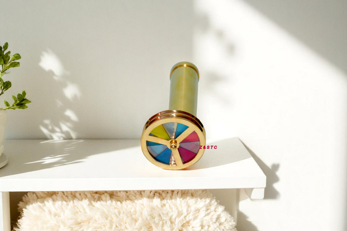 Solid brass kaleidoscope – antique style decor,best for gifts