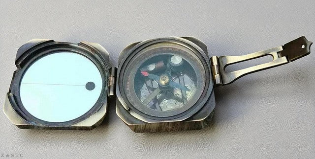 Unique Brass Solar Compass with Sundial – Vintage Marine & Pirate Ship Gift