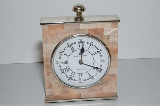 Vintage 49 Bond Street London Desk Clock – Elegant Tabletop Decor
