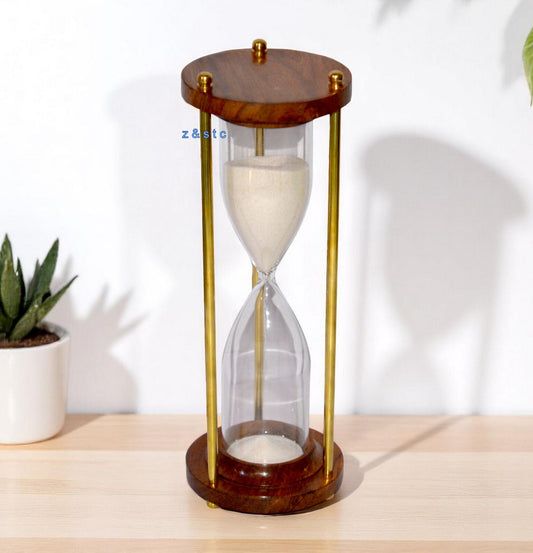 Handmade 5 Minute Sand Timer Hourglass Brass Vintage Home Office Decor Gift