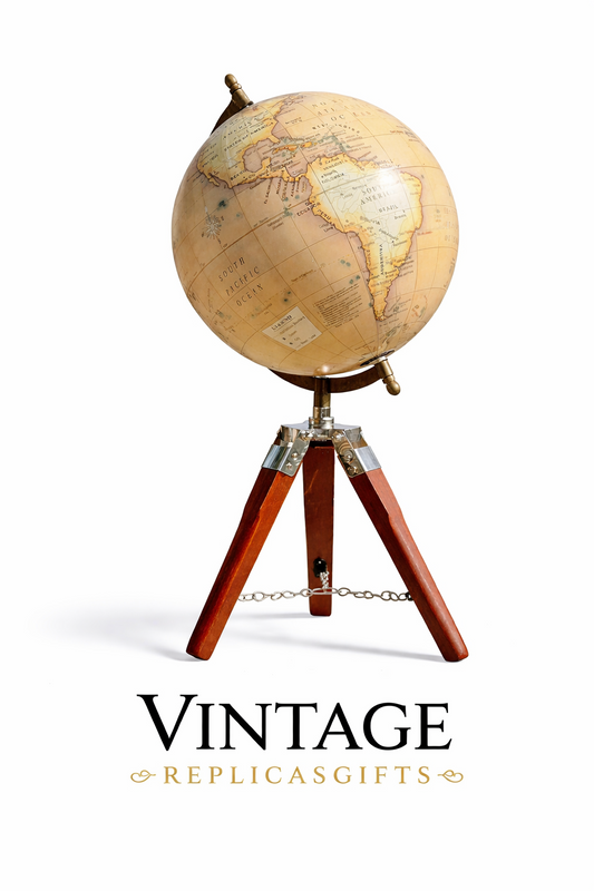Decorative World Globe on Tripod – Classic Vintage Table Accent
