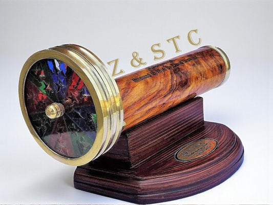 Customized Brass Kaleidoscope | Handmade Multicolored Kaleidoscope Gift |