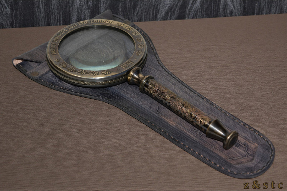 Antique-Style Brass Magnifying Glass by Henry Hughes – Nautical Replica