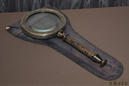 Antique-Style Brass Magnifying Glass by Henry Hughes – Nautical Replica