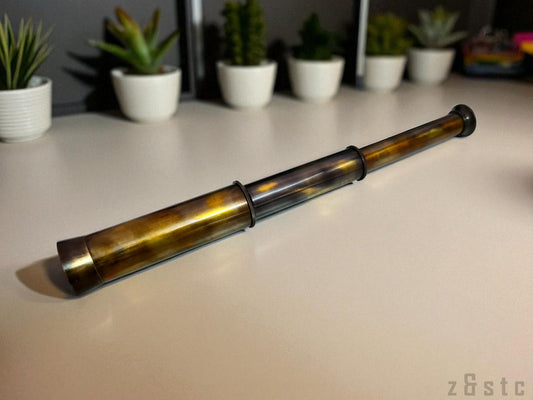 Vintage Brass Telescope – Nautical Spyglass for Home Decor or Collectors
