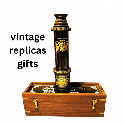 Handcrafted Brass Telescope Antique Black Finish  16 Inch Maritime Display Piece