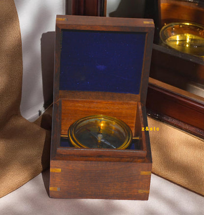 Vintage Brass Gimballed Compass – Nautical Maritime Style for Outdoor Adventures