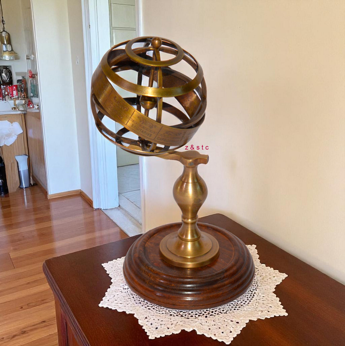 Decorative Brass Armillary  Nautical Celestial Sphere for Desk or Shelf