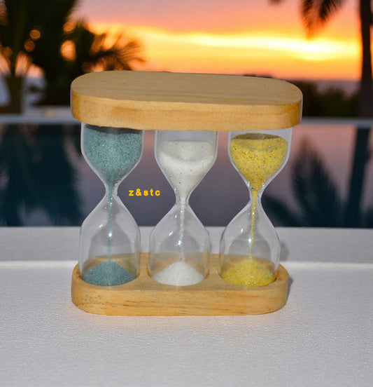 Multifunctional 3-in-1 wooden Sand Hourglass Time Management Gift Set